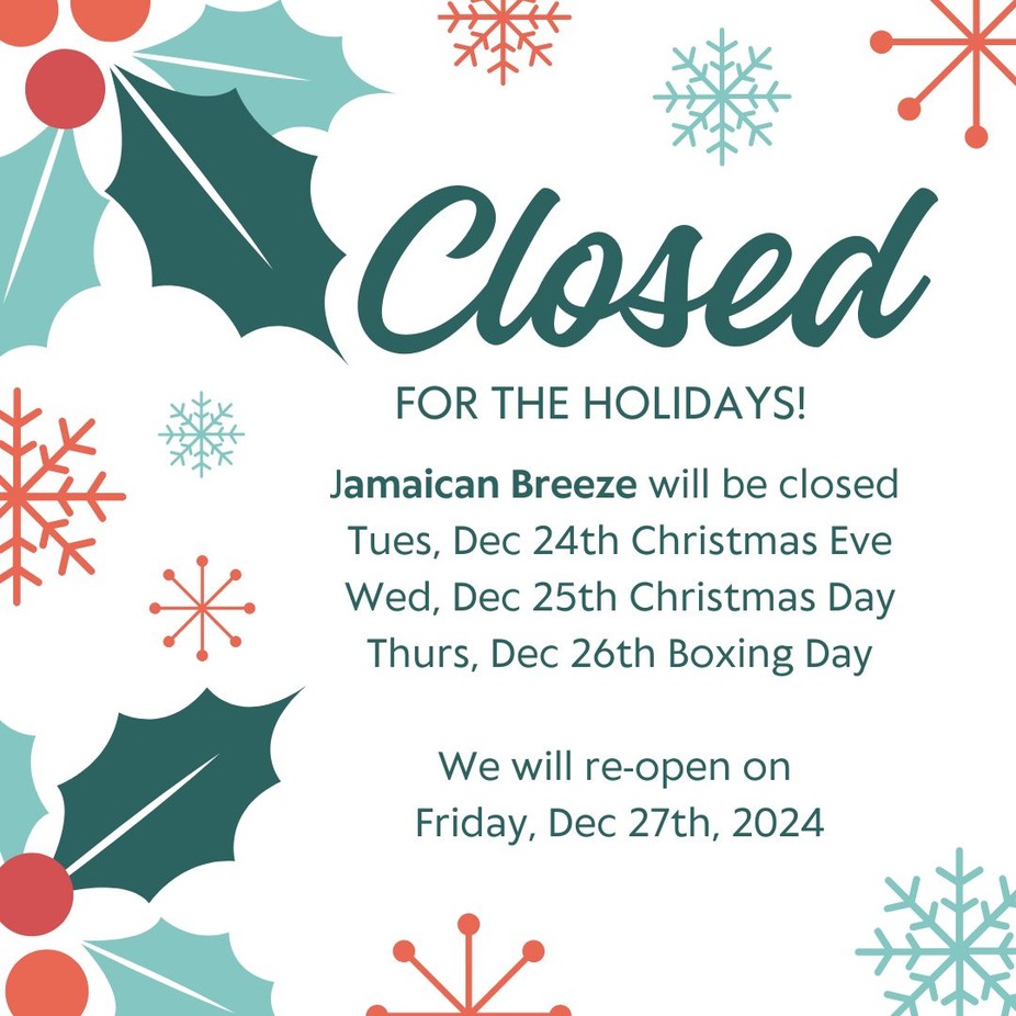 Jamaican Breeze will be closed event photo