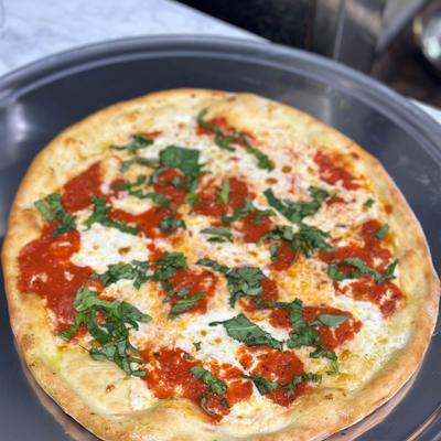 Margherita pizza.