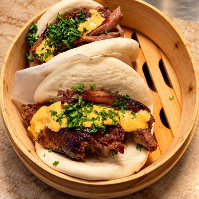 Vaca frita bao buns.