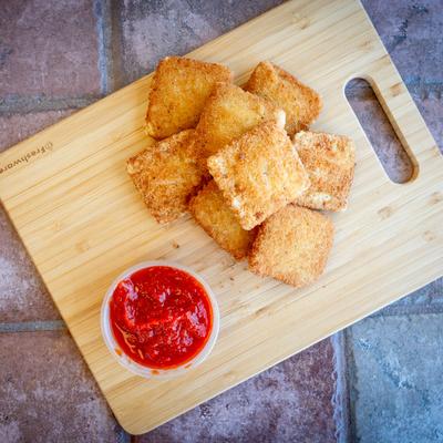 Fried ravioli served with marinara.
