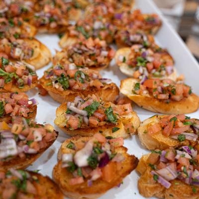 Bruschetta appetizers.