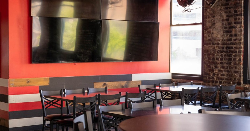 Tables and bar area on terrace