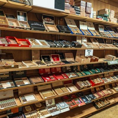 Various products on shelves.