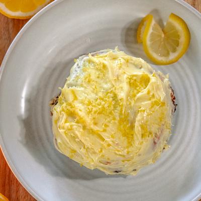 Lemon Cream Cinnamon Roll.