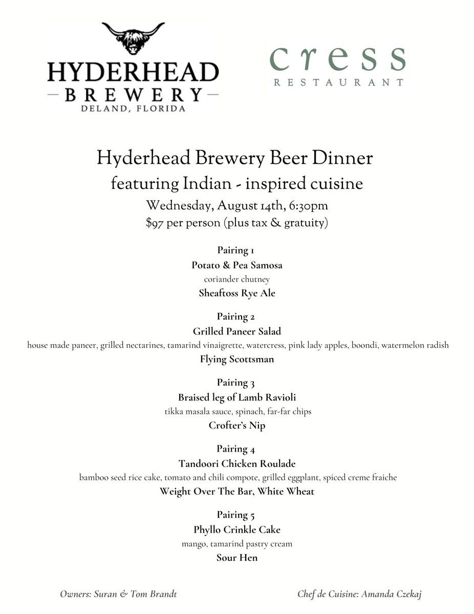 HYDERHEAD BREWERY  Beer Dinner event photo