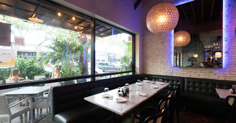 Diner table by the window