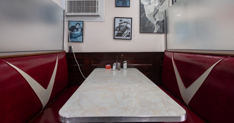 Interior, dining booth