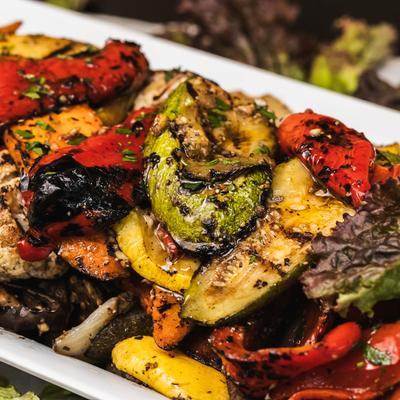 Mixed Grilled Vegetable with Balsamic Vinaigrette.