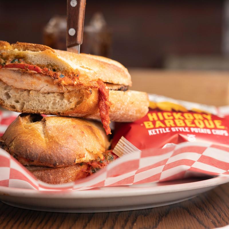 Fire Braised Chicken Pesto Sandwich photo