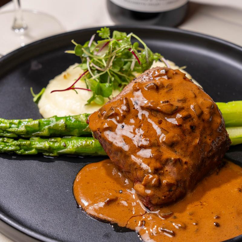 Prime Flat Iron Peppercorn Steak* photo