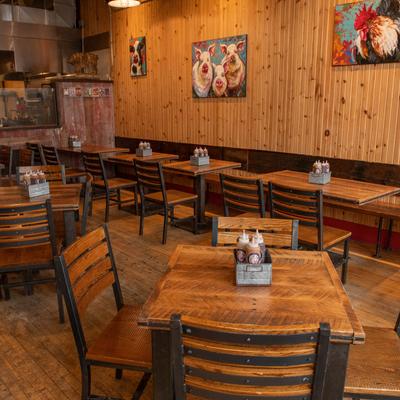 Interior, dining area.