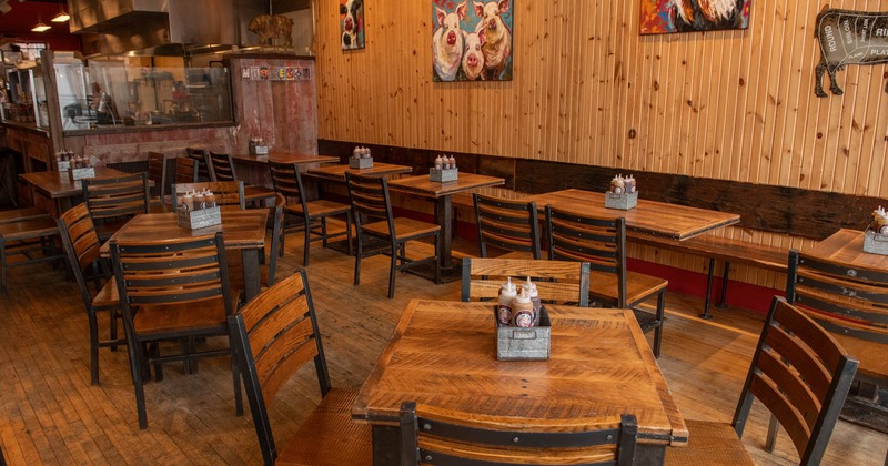 Restaurant interior, dining area