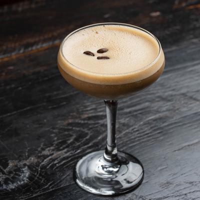 Served cappuccino martini