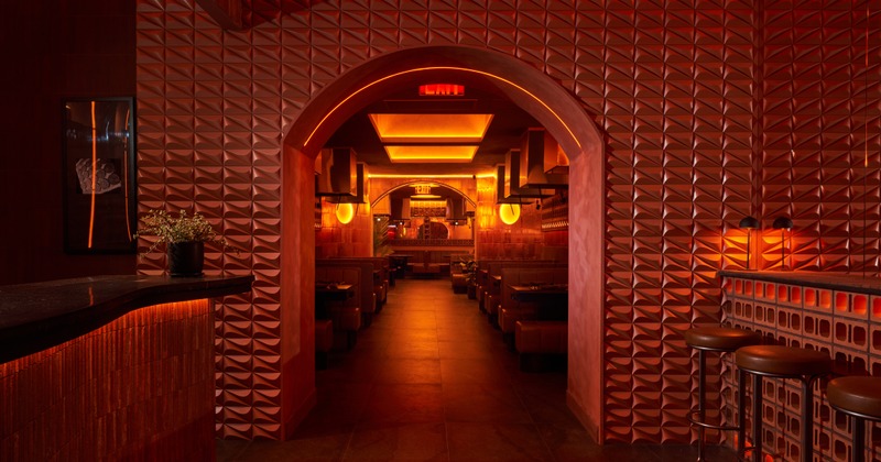 Archway leading to the dining area