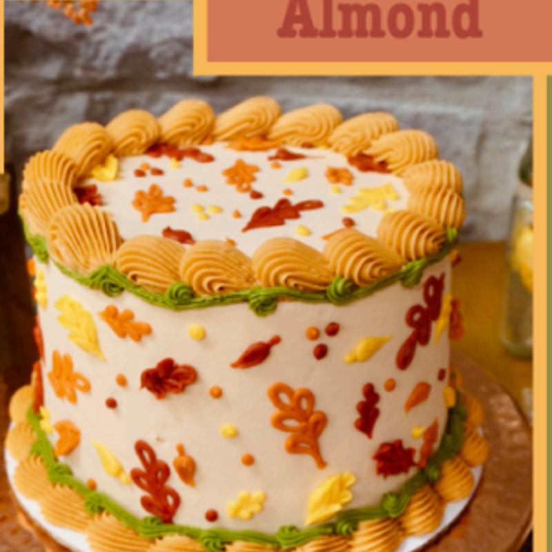6inch 3 layer Almond Cake  (thanksgiving decor) photo_2