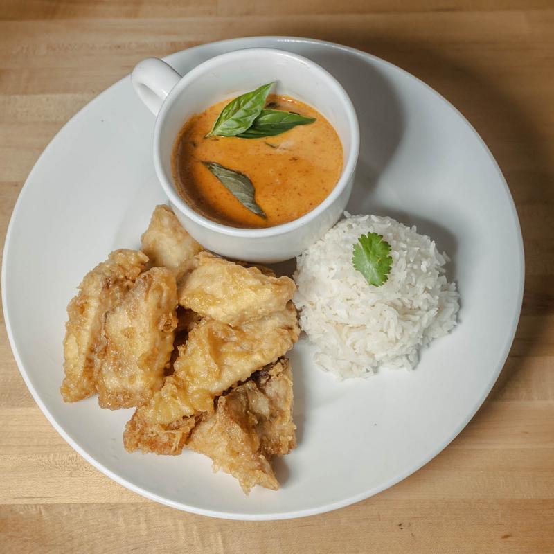 Tilapia with Pineapple or Red Curry Sauce photo