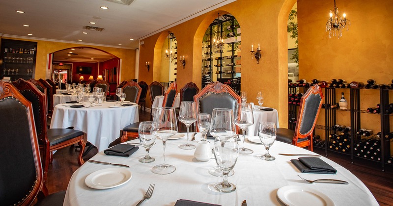 Interior, tables ready for guests