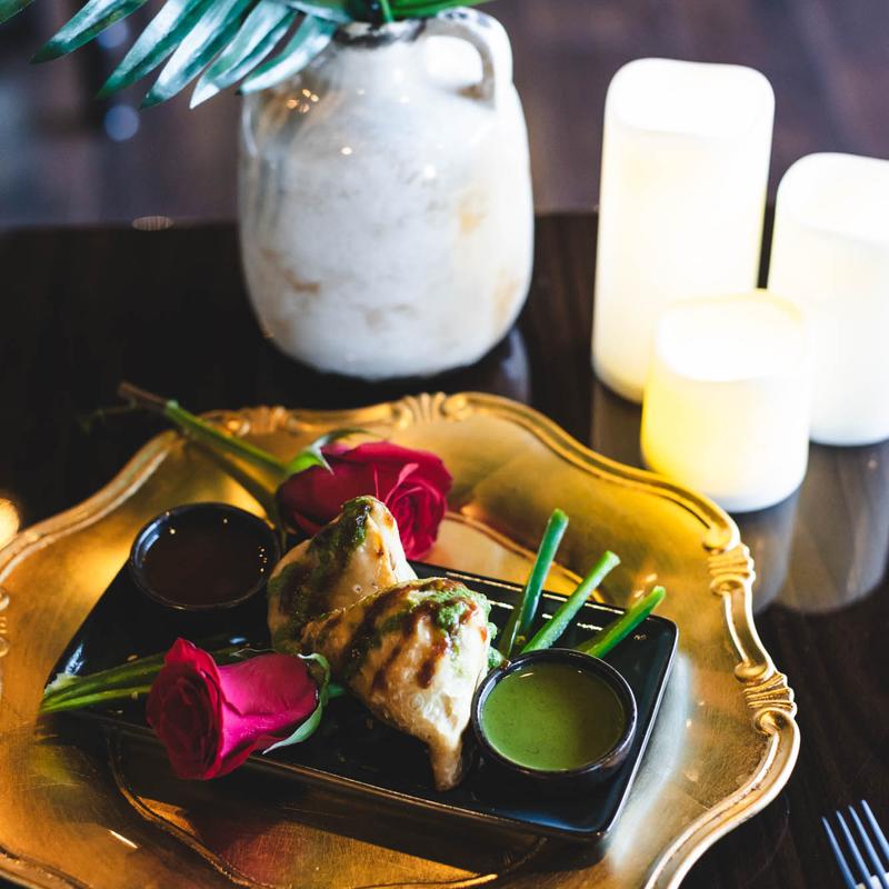 Samosa or Aloo Tikki Chat photo