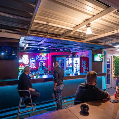 People at the bar area.