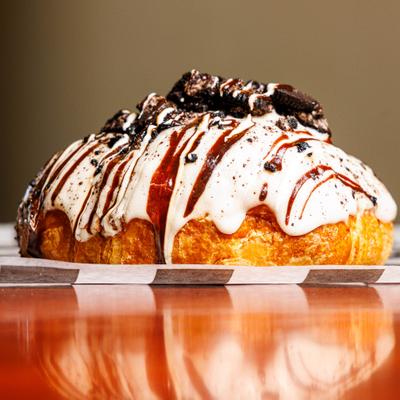Oreo Dipped Croissant Donut.
