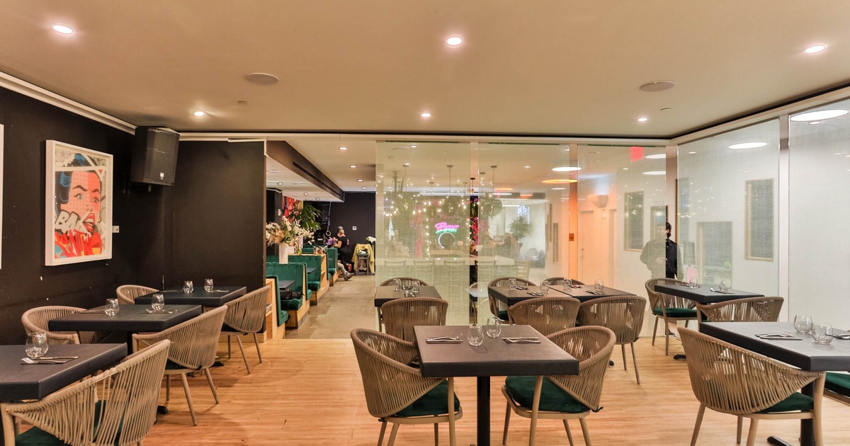 Interior, seating area waiting for the guests