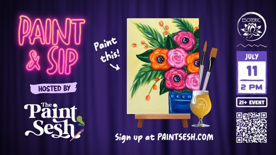 Sip & Paint with the Paint Sesh: Tropic Blooms event photo