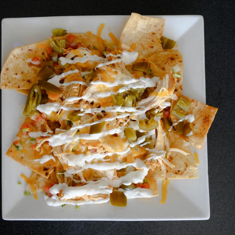 menu item 15 of 122, Nachos with Pulled Chicken