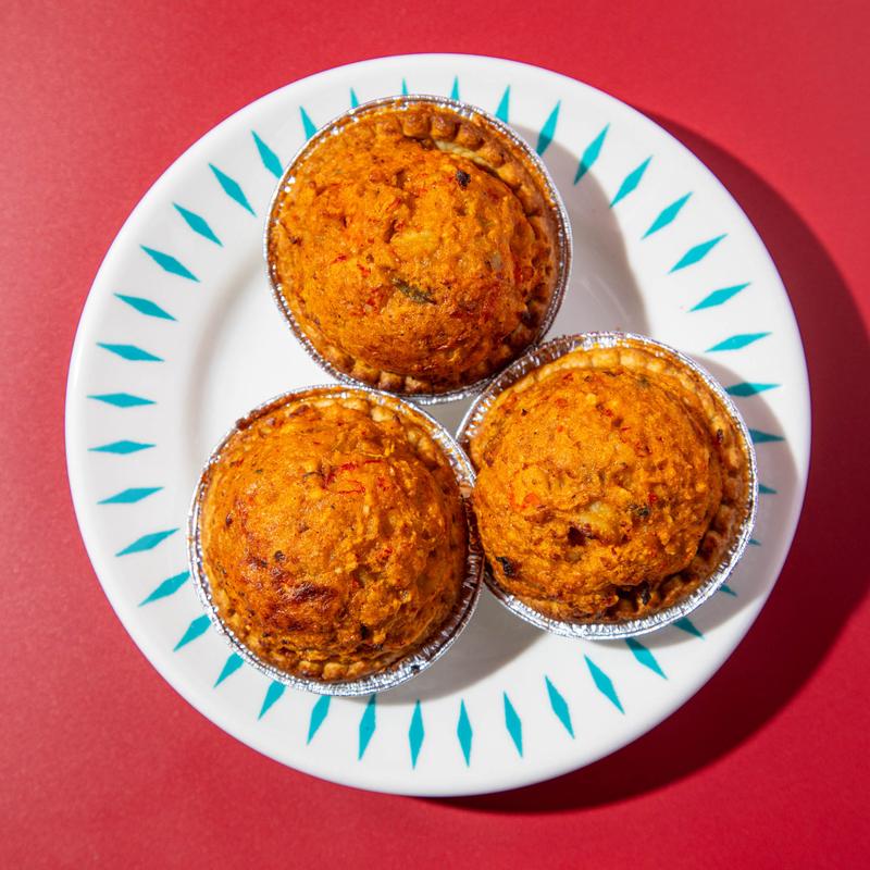 menu item 3 of 6, Mini Crawfish Pies