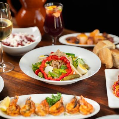 Various food dishes.