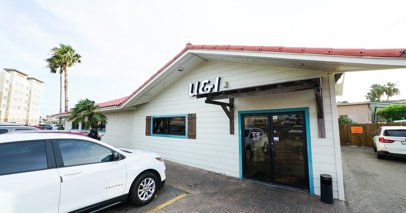 Exterior,  front of restaurant, parking lot