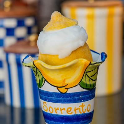 A served sorbet.