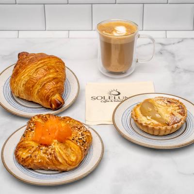 Pastries and Caffe Latte.