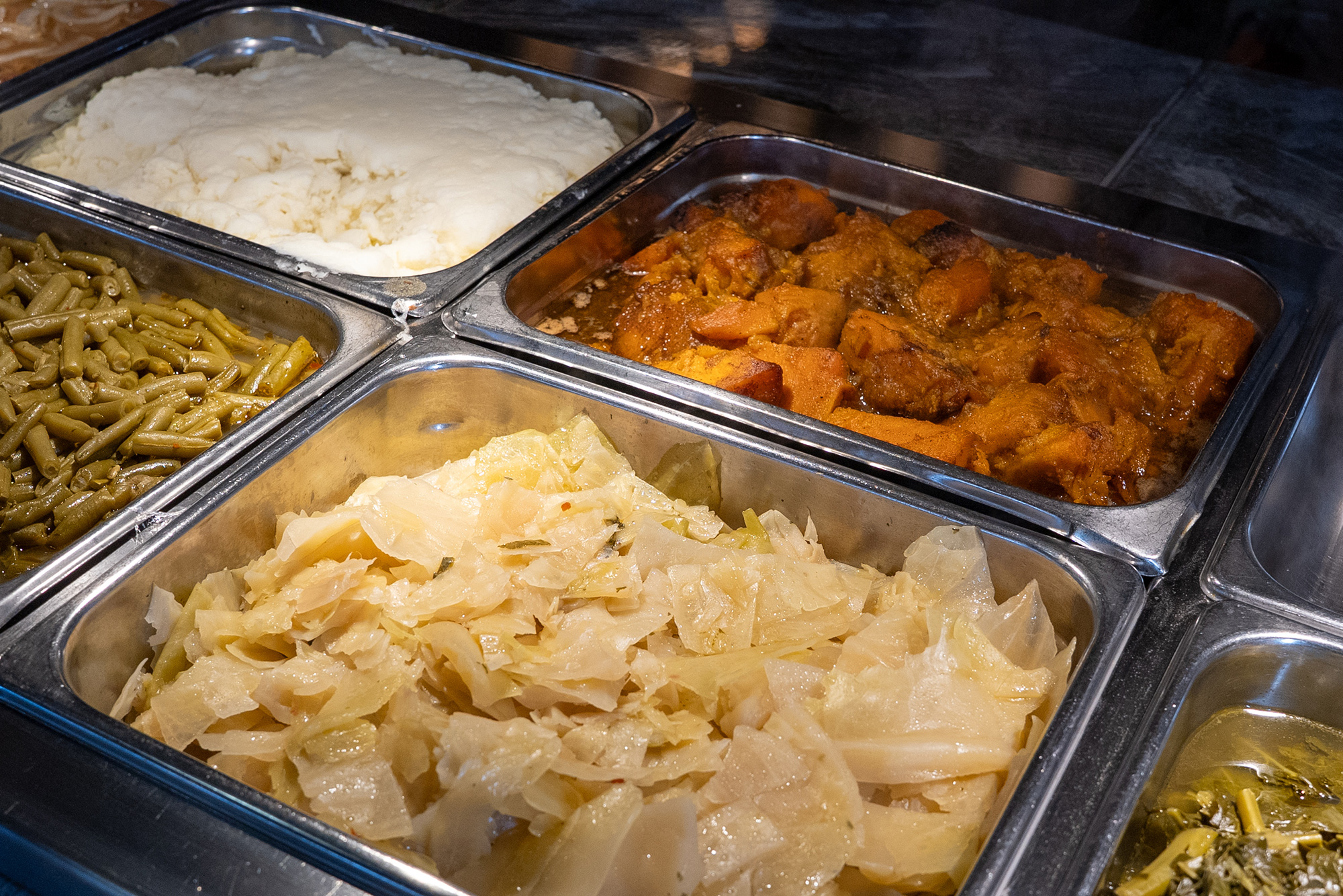 Prepared food in serving containers