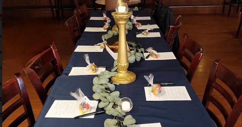 Interior, dining room seating