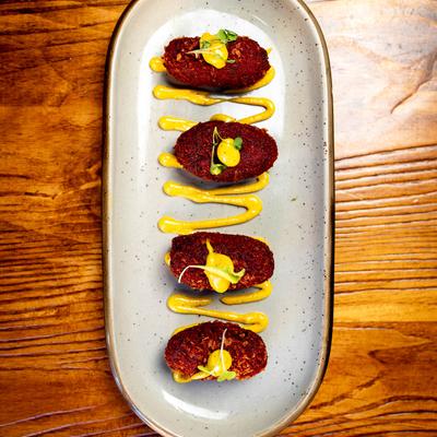 Tandoori Lamb Meatballs, top view.