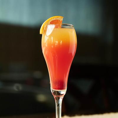 Sunrise Mimosa in a glass.
