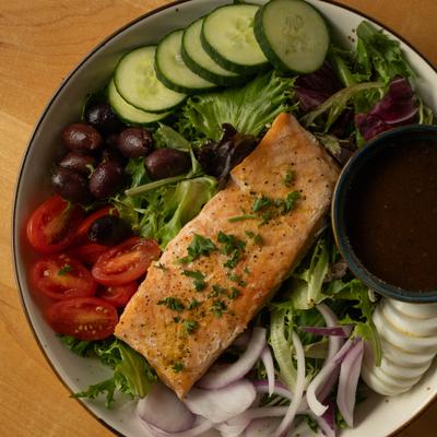 The salmon salad.
