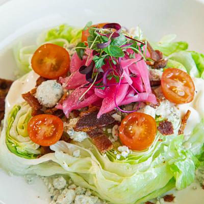 A plate of Hilltop Wedge Salad.