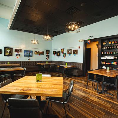 Restaurant interior.