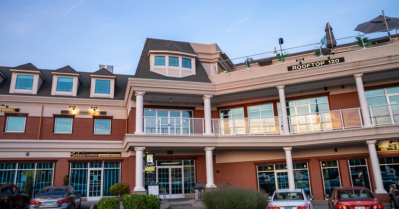 Exterior, front view, entrance