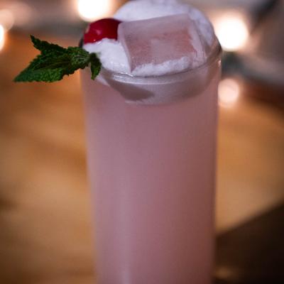 Snow Fall at Sunset cocktail.