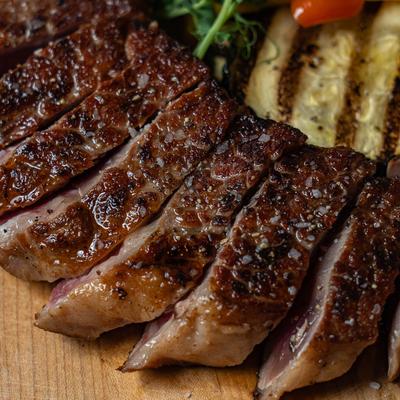 Grilled New York Strip Steak.