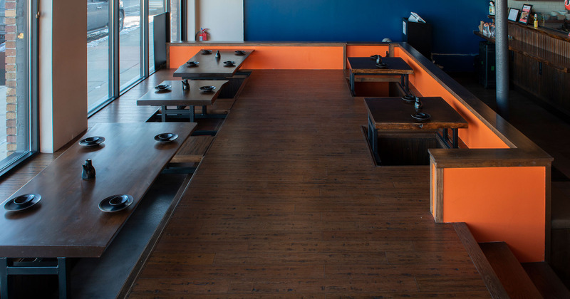 Interior, dining tables