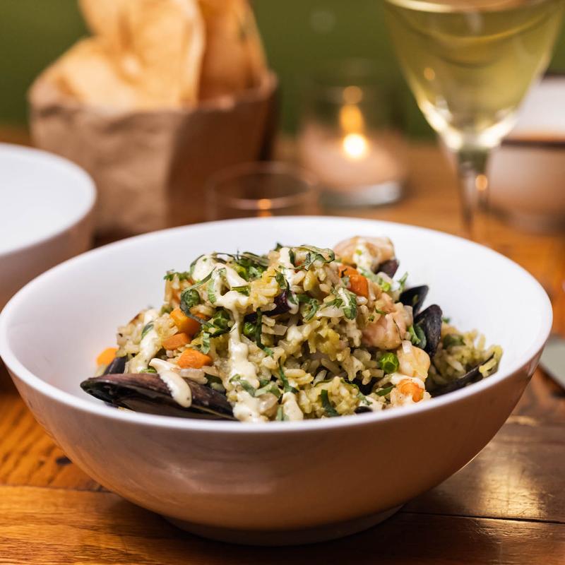 menu item 9 of 10, Arroz Con Mariscos