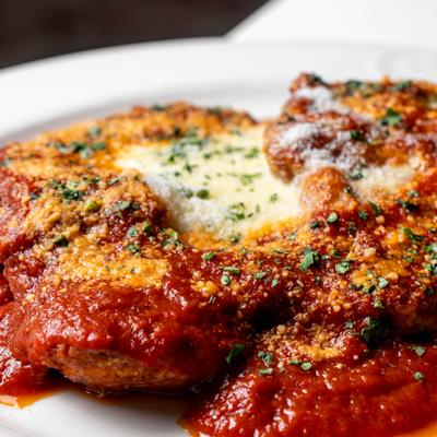 Chicken parmigiana.