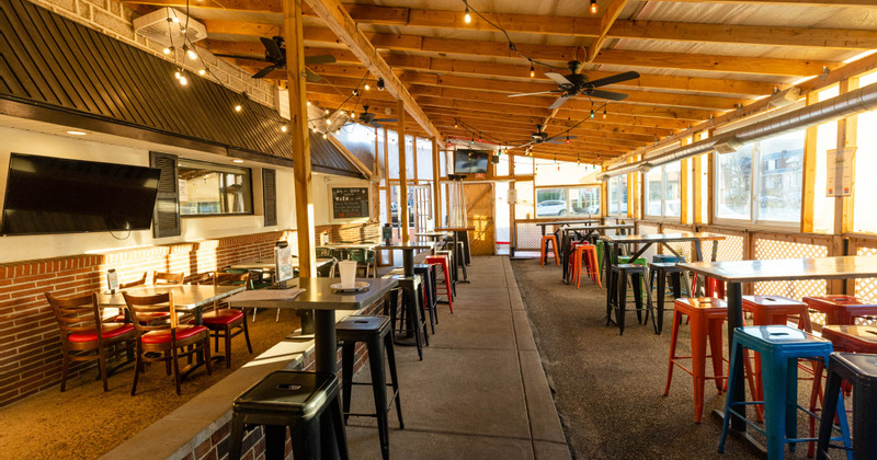 Interior, guest tables