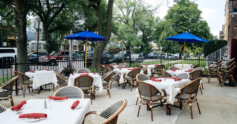 Exterior, tales ready for guests