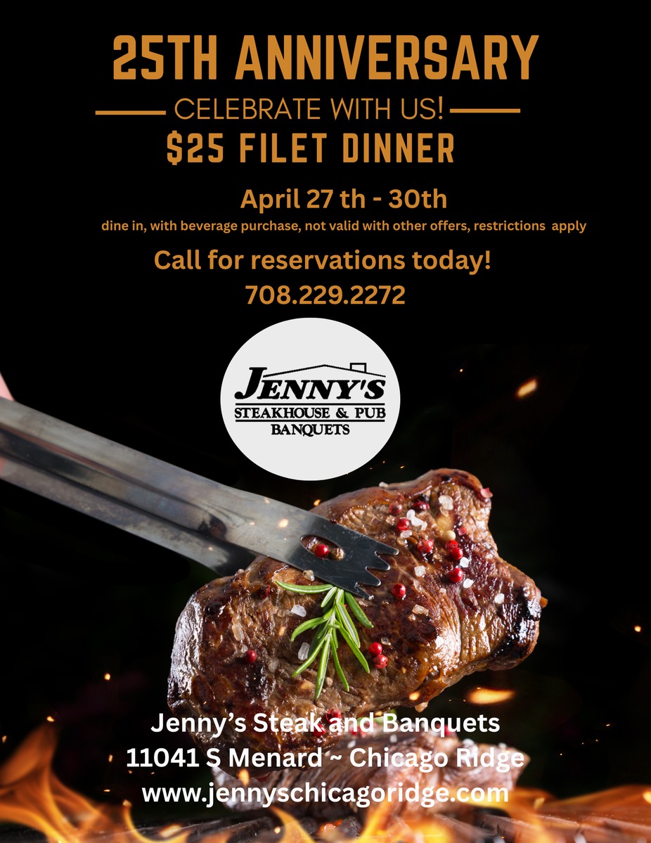 $25 Filet Dinner for our 25th Anniversary! event photo