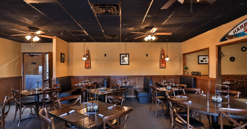 Interior, chairs and tables