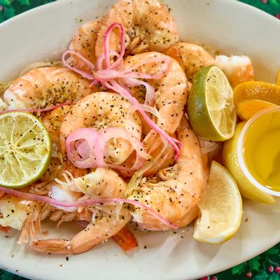 Tequila Shrimp, top view